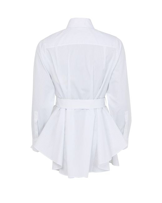 Loewe White Gürtel-Pyjama-Bluse Aus Baumwolle