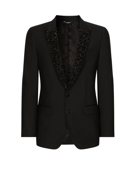 Dolce & Gabbana Einreihige Jacke in Martini-Fit in Black für Herren