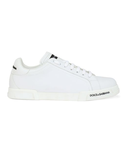 Dolce & Gabbana Sneakers Portofino aus Kalbsleder in White für Herren