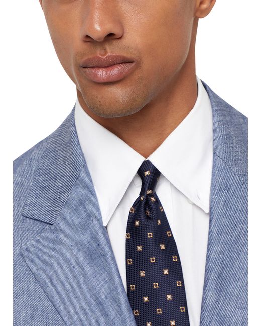 Cravate en soie Brunello Cucinelli pour homme en coloris Blue