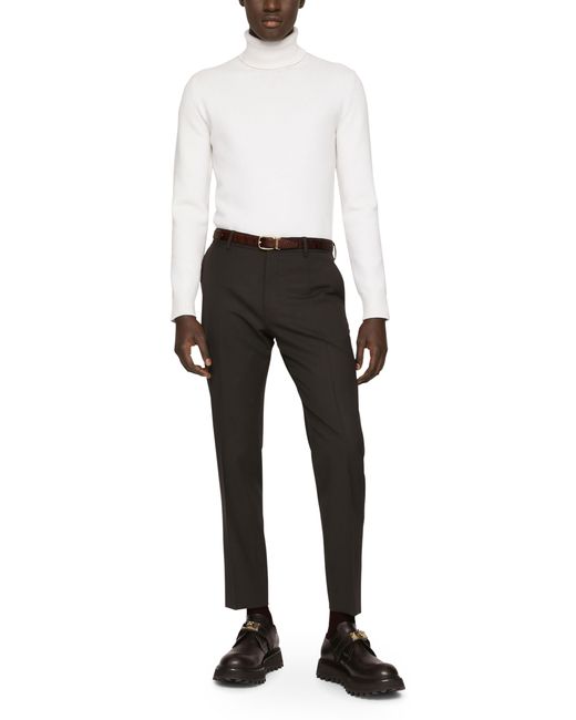 Dolce & Gabbana White Turtle-Neck Sweater for men