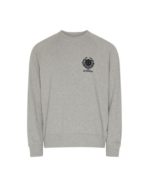 Givenchy Gray Crest Slim Fit Sweatshirt for men