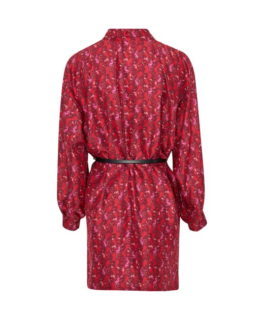Max Mara Red Ozio Mini Silk Dress