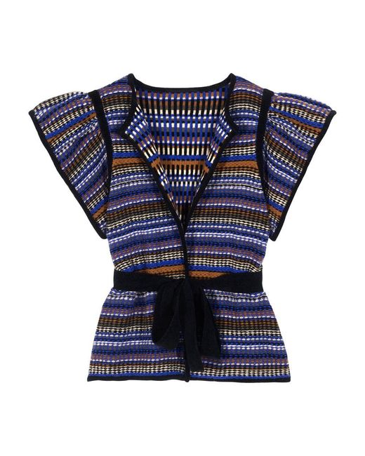 Cardigan Flace Ba&sh en coloris Blue