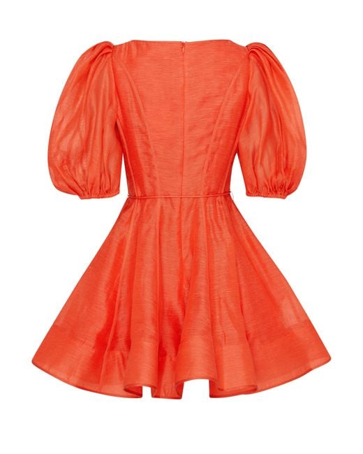 Zimmermann Orange Tranquility Mini Dress