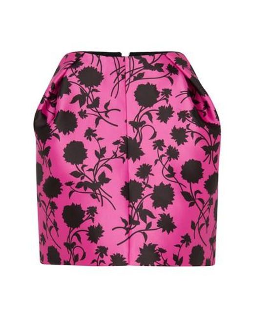 Versace Pink Floral Print Mini Skirt