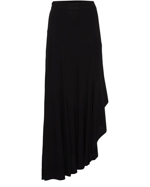 Max Mara Black Estella Asymmetric Long Skirt