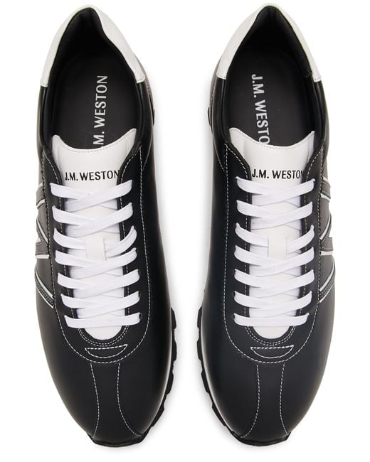 J.M. Weston Black On My Way Sneakers for men