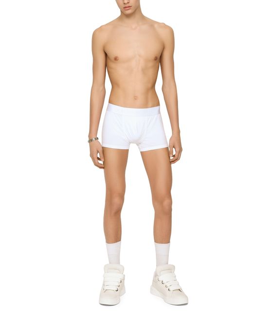 Dolce & Gabbana White Bi-Elastic Jersey Regular Boxers for men