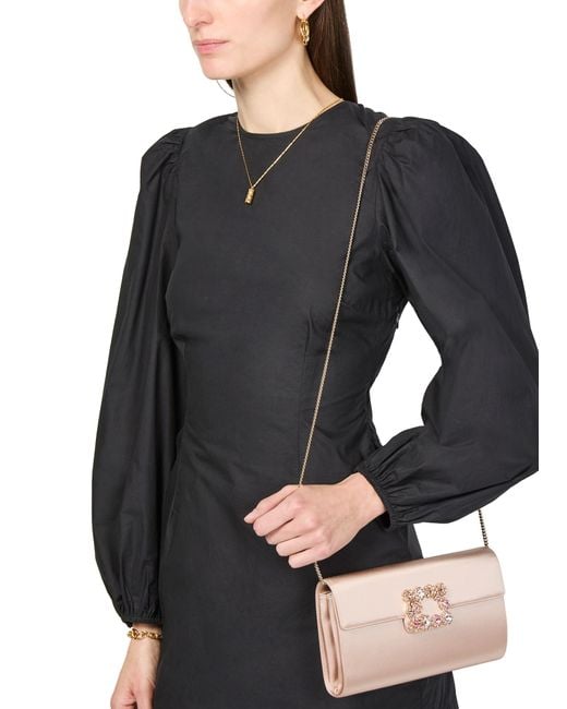 Roger Vivier Pink Clutch Mit Blumenschnalle Envelope