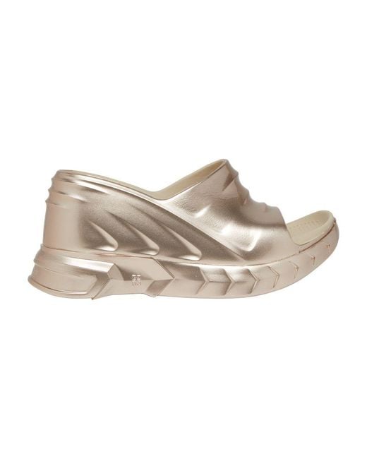 Givenchy Gray Marshmallow Wedge Sandals