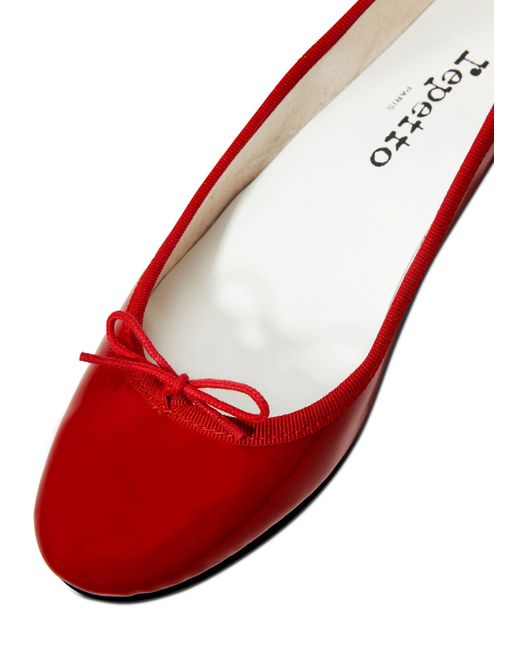 Repetto Red Cendrillon Flat Ballets With Leather Sole