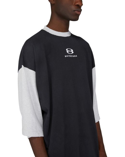n*n様 22ss balenciaga unity 3/4 sleeve ts Balenciaga Unity 3/4 Sleeves T-shirt in Black for Men | Lyst