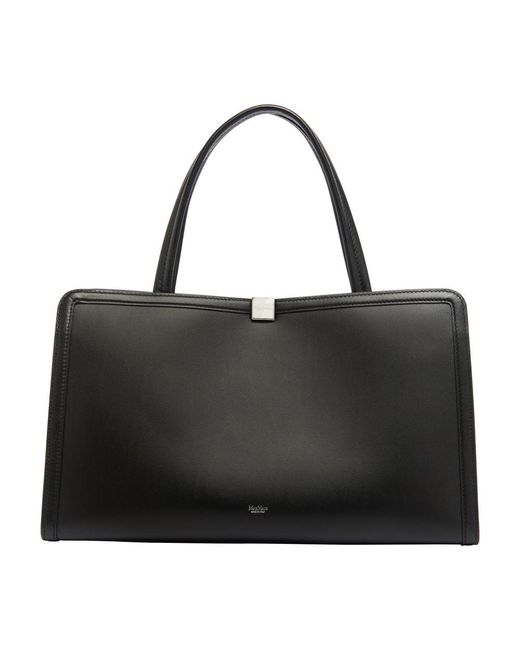 【関税・送料無料】Max Mara ブラック Bianca トートバッグ Max Mara Bianca Calfskin Leather Tote Bag in Black | Lyst