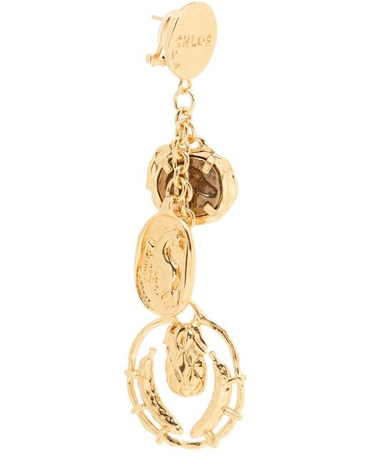 Chloé Metallic Ohrringe Medals