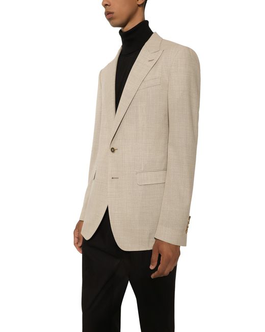 Dolce & Gabbana Natural Wool Taormina-Fit Jacket for men