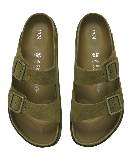 Birkenstock 1774 Green Arizona Flat Sandals for men