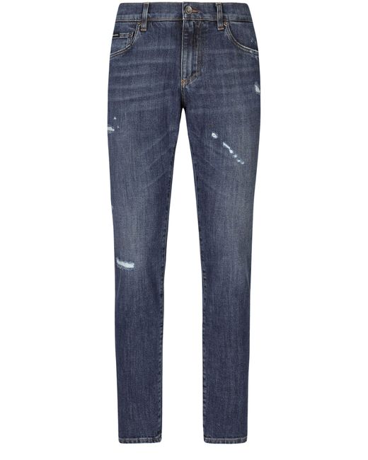 Dolce & Gabbana Slim-Jeans aus Stretch-Denim in Blue für Herren