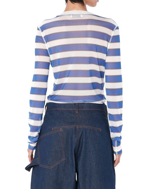 JW ANDERSON|LONG-SLEEVED SHIRTS ( BOY WITH APPLE PRINTE JW Anderson Boy With Apple Print Long Sleeve Top in Blue | Lyst