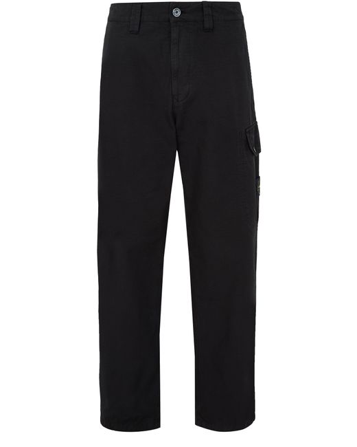 Stone Island Black Patch Straight-Leg Cargo Pants for men