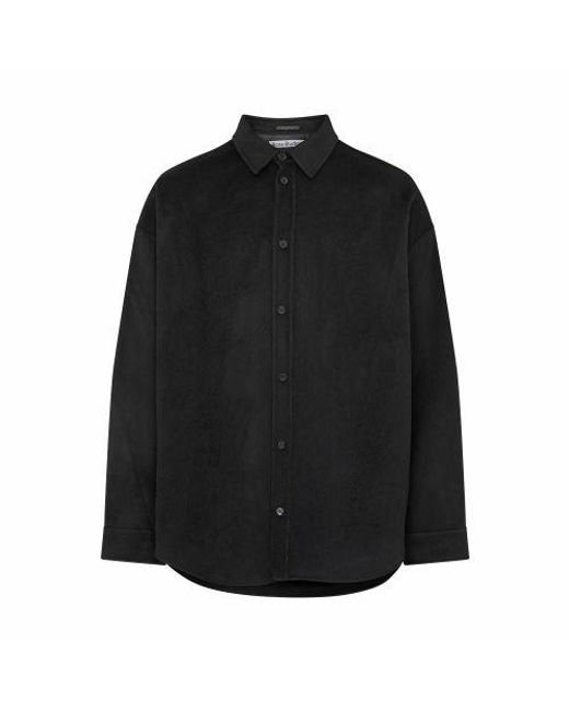 Acne Black Long-Sleeve Overshirt for men