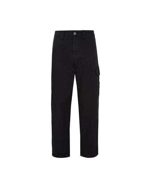 Stone Island Black Patch Straight-Leg Cargo Pants for men