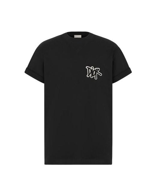 Dior Black T-shirt Oversize And Shawn for men