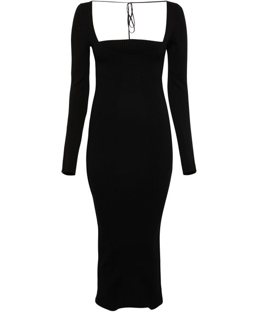 Anna October Black Collette Midi Dress