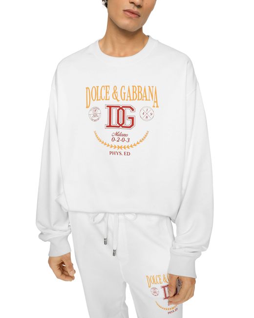 Dolce & Gabbana Multicolor Jersey Sweatshirt for men