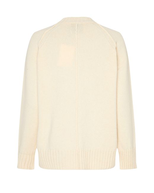 Rohe White Raw-Edge Wool Cashmere Sweater