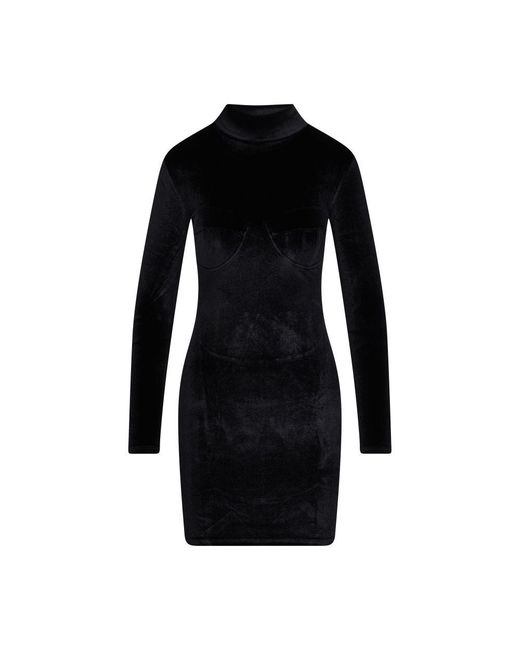 Faith Connexion Black Tight Turtleneck Dress