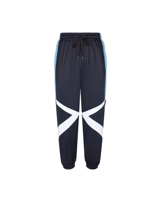 Dolce & Gabbana Blue Jersey jogging Pants With Dg-embroidered Patch for men
