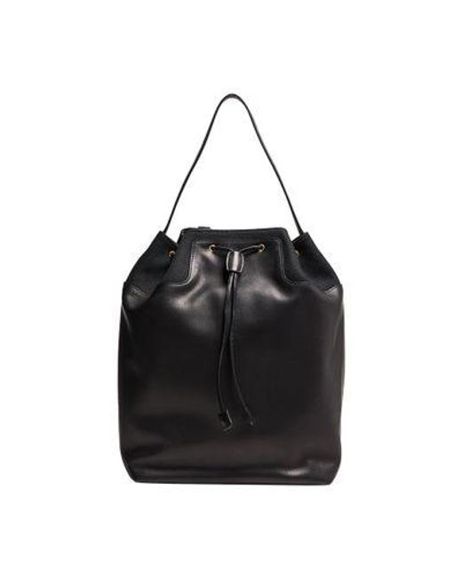 トートバッグ [The Row] Spring Backpack 11 in Leather Spring Backpack 11 Black in Leather – The Row