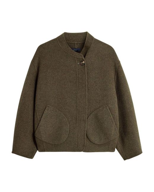 Soeur Green Windsor Wool Coat