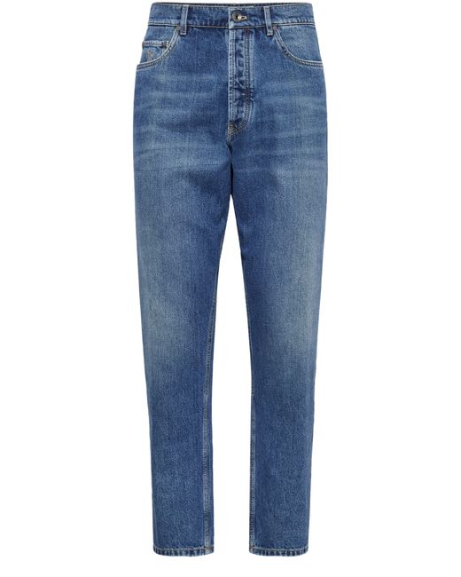 Brunello Cucinelli Blue 5-Pocket Pants for men
