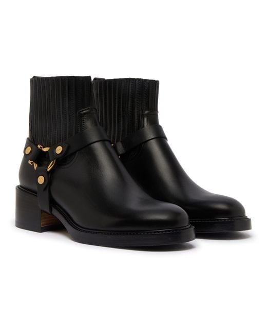 Chloé Black Stiefel Mit Schnalle Dakota