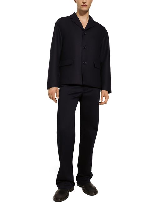 Veste simple boutonnage en laine Dolce & Gabbana pour homme en coloris Black