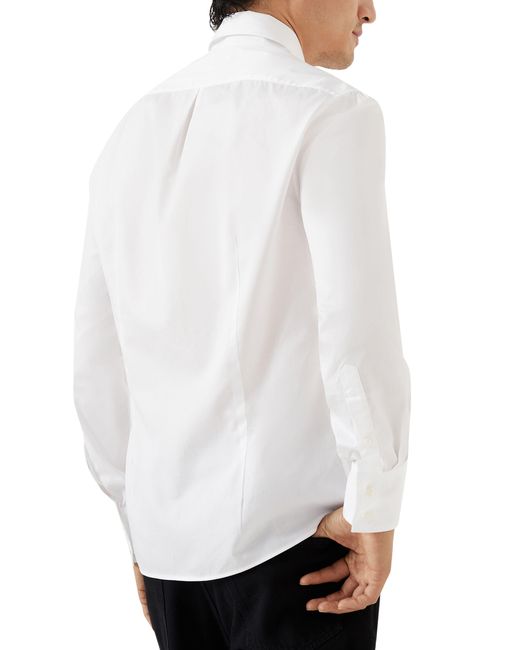Brunello Cucinelli White Slim Fit Shirt for men