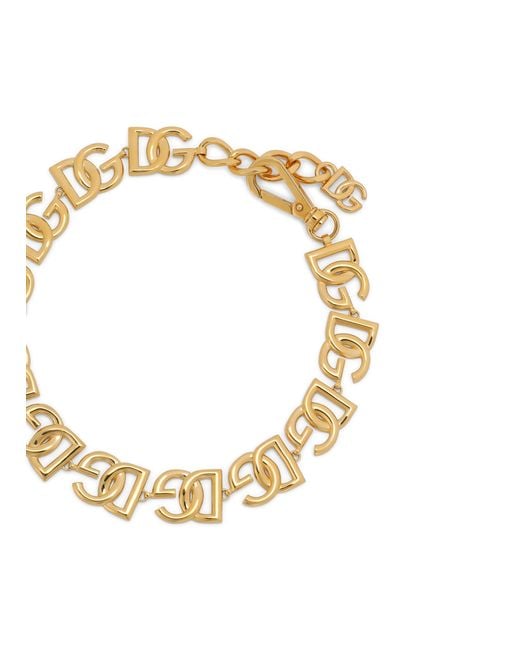 Dolce & Gabbana Metallic Logo Choker Necklace