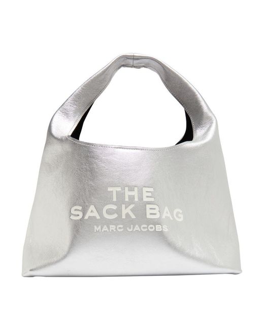 Marc Jacobs Gray The Sack Metallic Bag