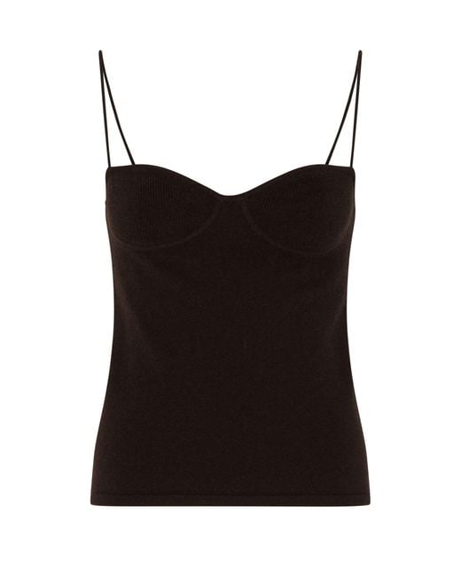 Lisa Yang Black Alicia Cashmere Top