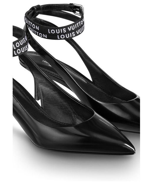 Louis Vuitton Leather Call Back Open Back Pump in Black | Lyst
