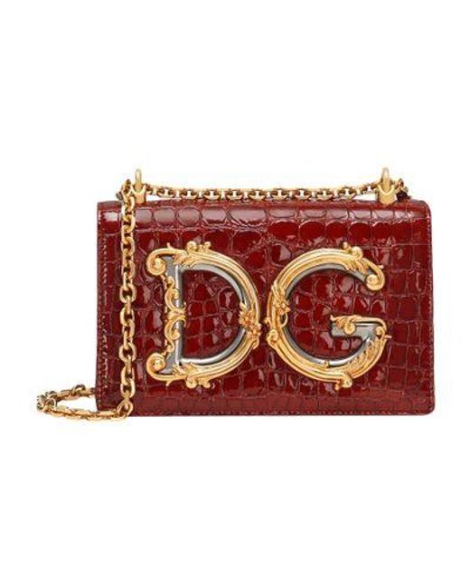 Dolce & Gabbana Red Medium Dg Girls Shoulder Bag