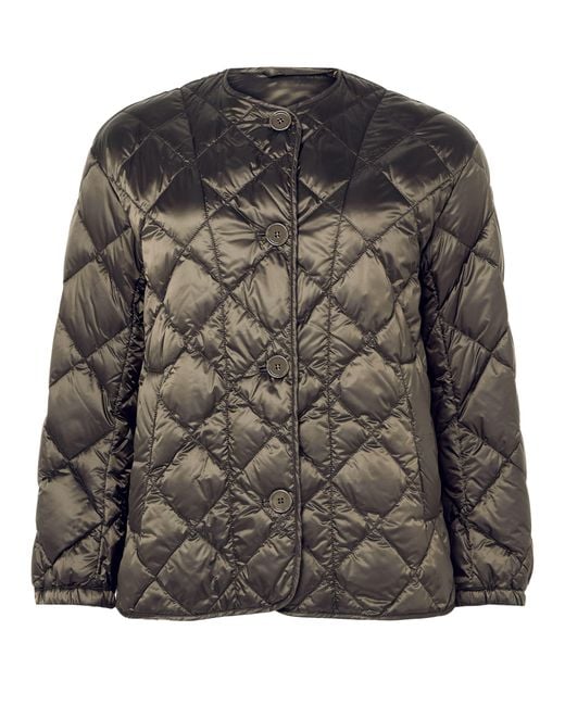 Max Mara Green Buttoned Puffer Jacket