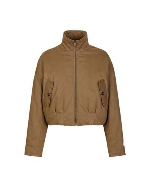 Dolce & Gabbana Brown Padded Washed Stretch Drill Jacket for men