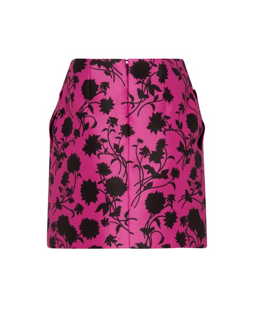 Versace Pink Floral Print Mini Skirt