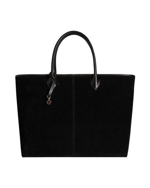 Claudie Pierlot Black Suede Leather Tote Bag