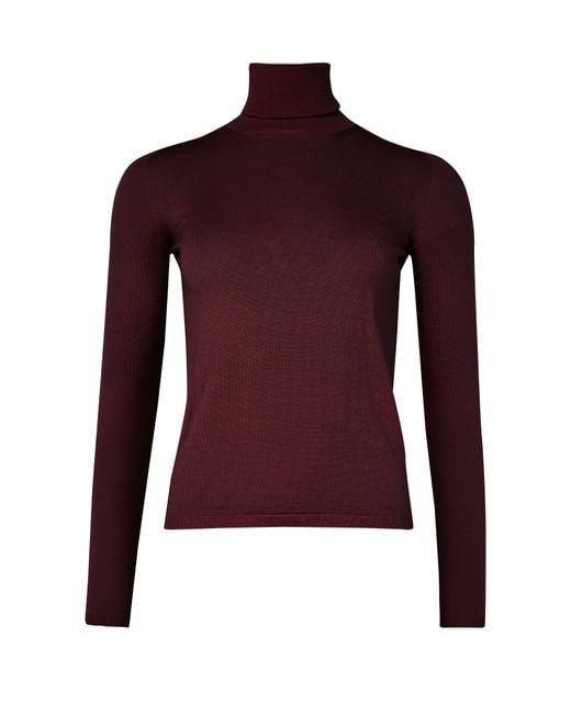Max Mara Purple Saluto Turtleneck Sweater