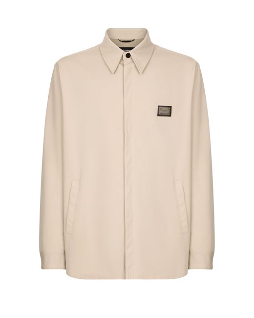 Dolce & Gabbana Natural Technical Fabric Shirt With Tag for men