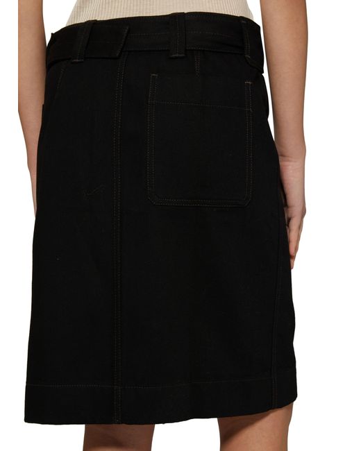 Lemaire Black Wrap-around Belted Skirt
